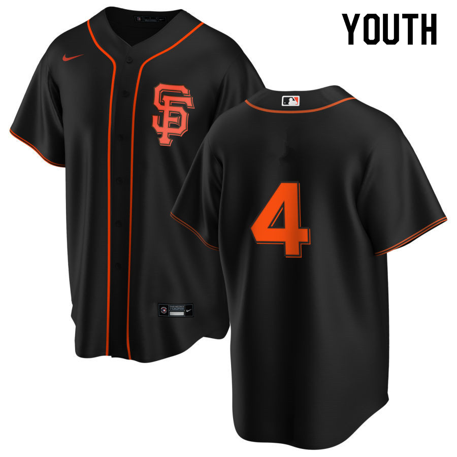 Nike Youth #4 Mel Ott San Francisco Giants Baseball Jerseys Sale-Black